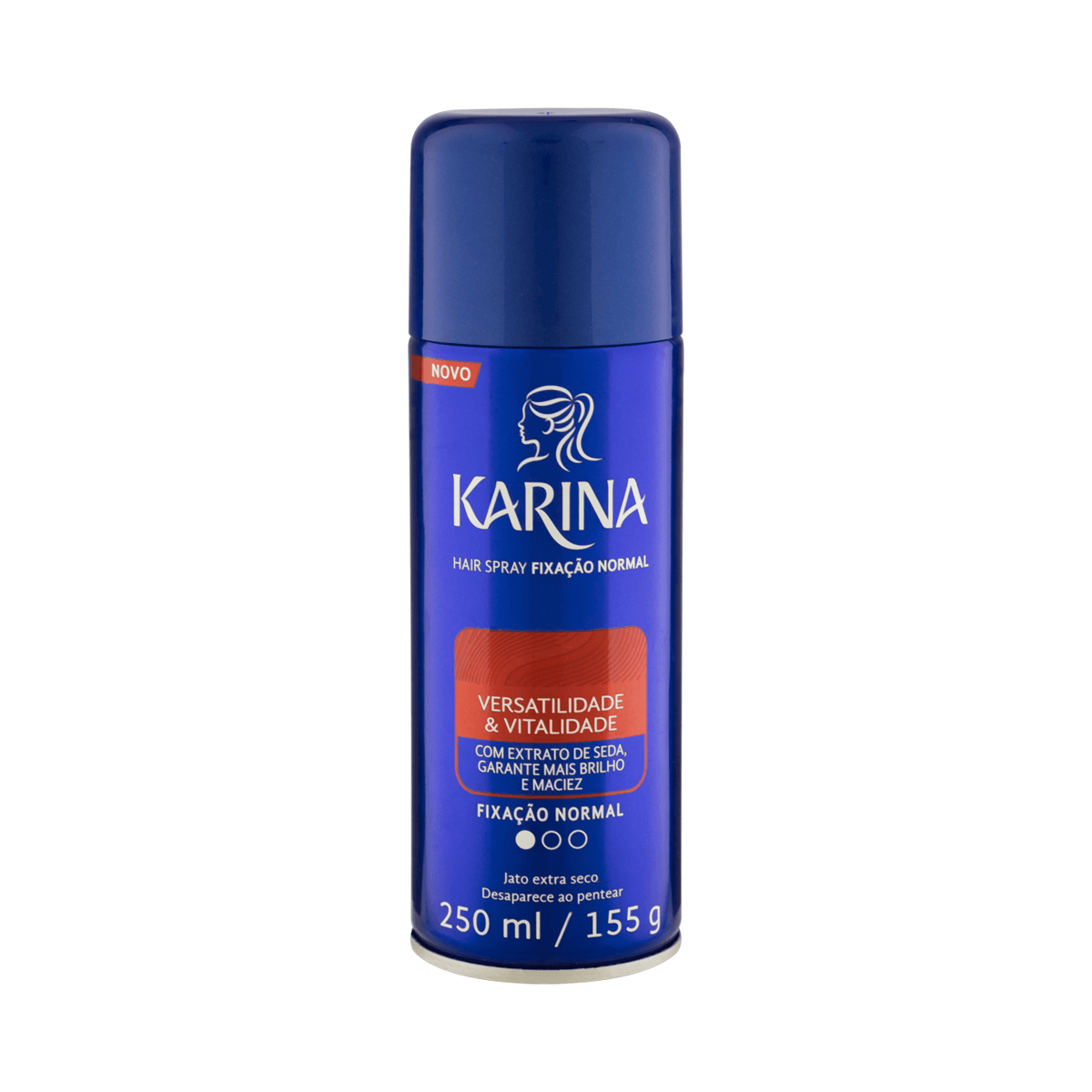 Fixador Capilar Karina Fixação Normal 12h Antf Frizz Aerossol 250ml