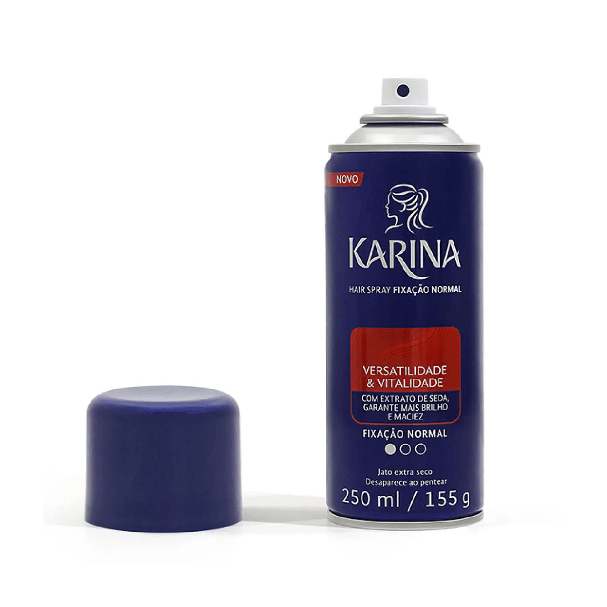 Fixador Capilar Karina Fixação Normal 12h Antf Frizz Aerossol 250ml — foto 2