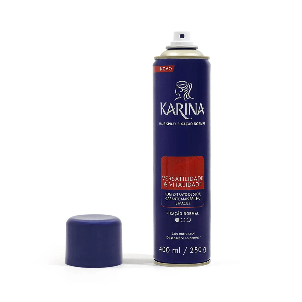 Fixador Capilar Karina Fixação Normal 12h Antf Frizz Aerossol 400ml — foto 2