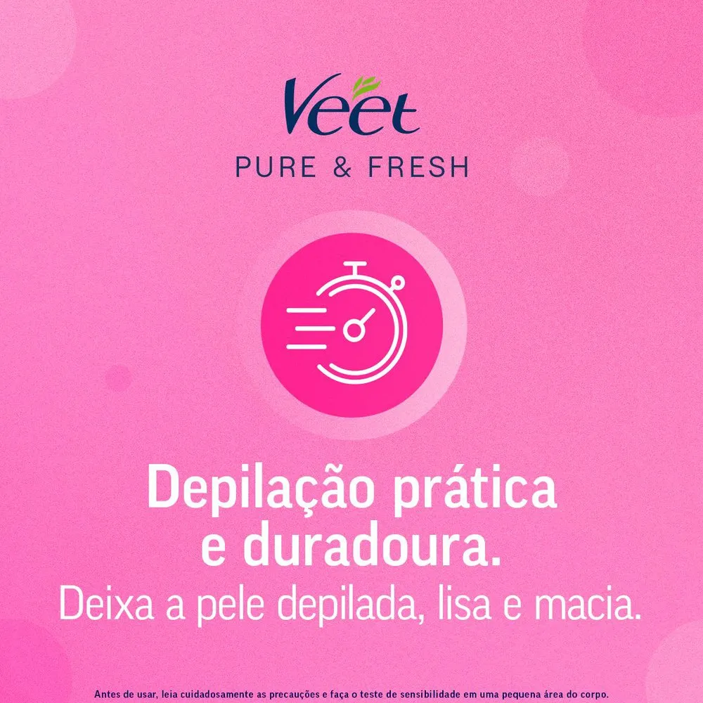 Folhas Depilatórias Veet Pure & Fresh Facial Pele Sensível 16 Unidades — foto 5