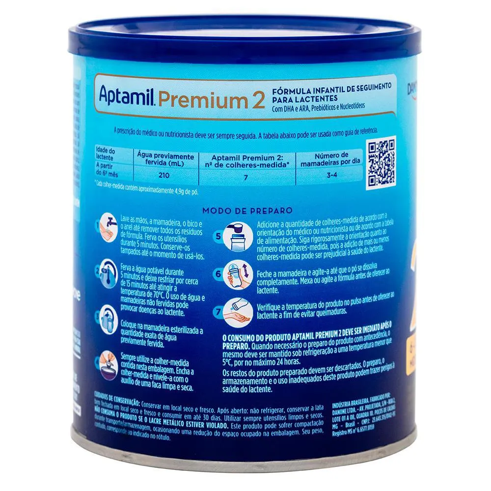 Fórmula Infantil Aptamil Premium 2 6 a 12 Meses 400g — foto 8