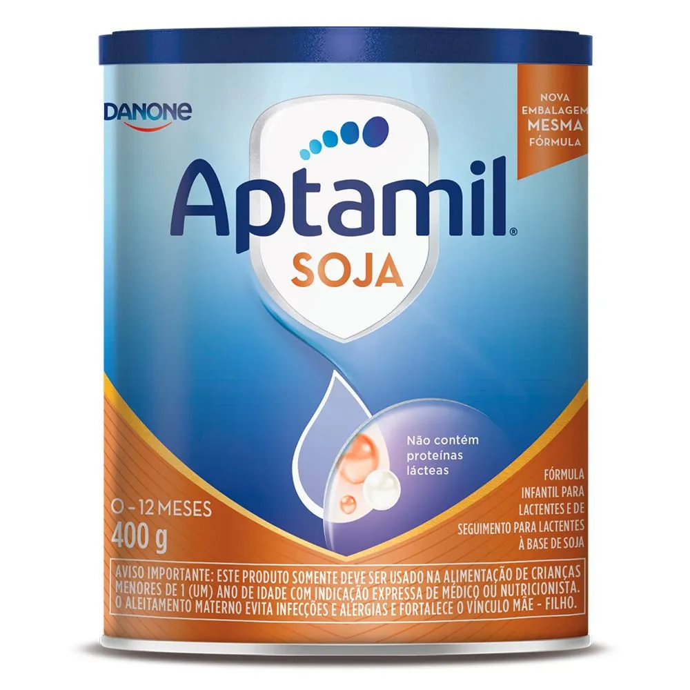 Fórmula Infantil Aptamil Soja 2 De 0 A 12 Meses 400g