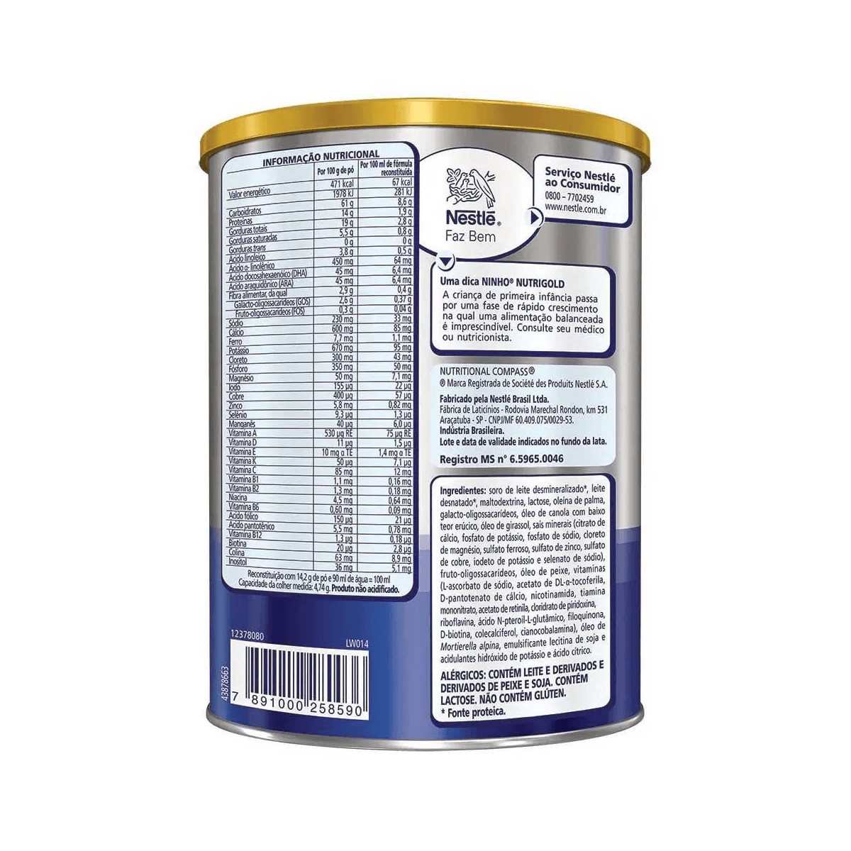 Fórmula Infantil ninho nutrigold 800g — foto 2