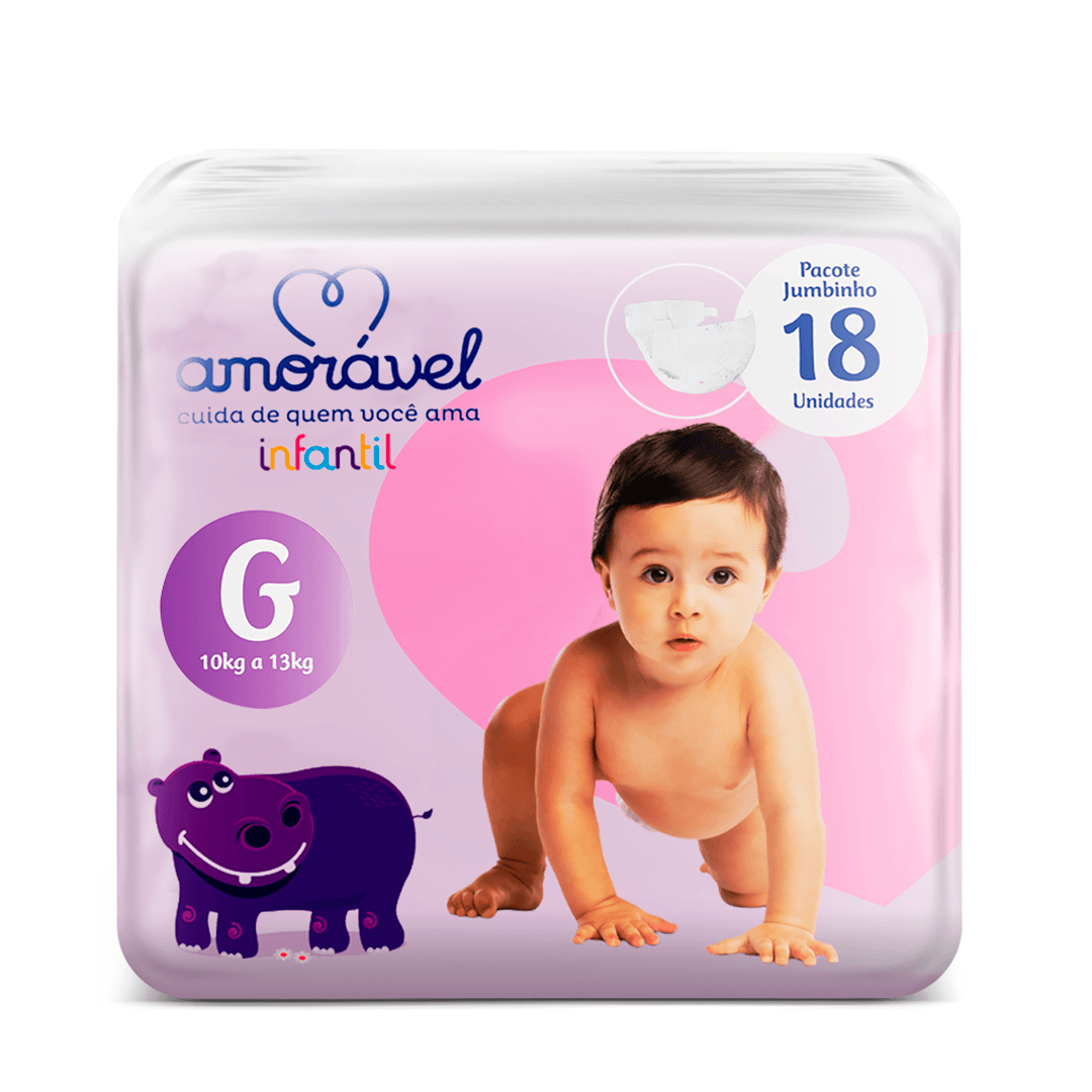 Fralda Amorável G 18 Unidades