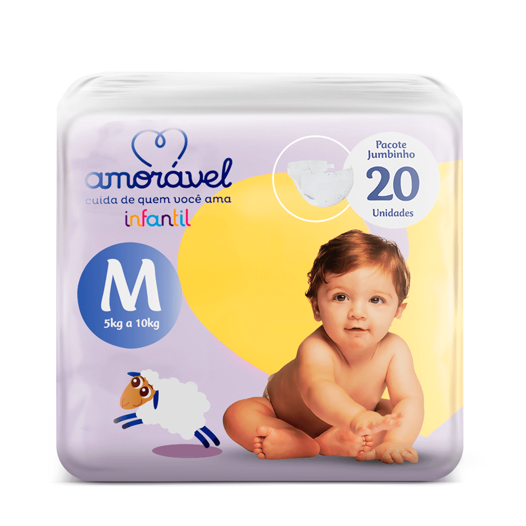 Fralda Amorável M 20 Unidades