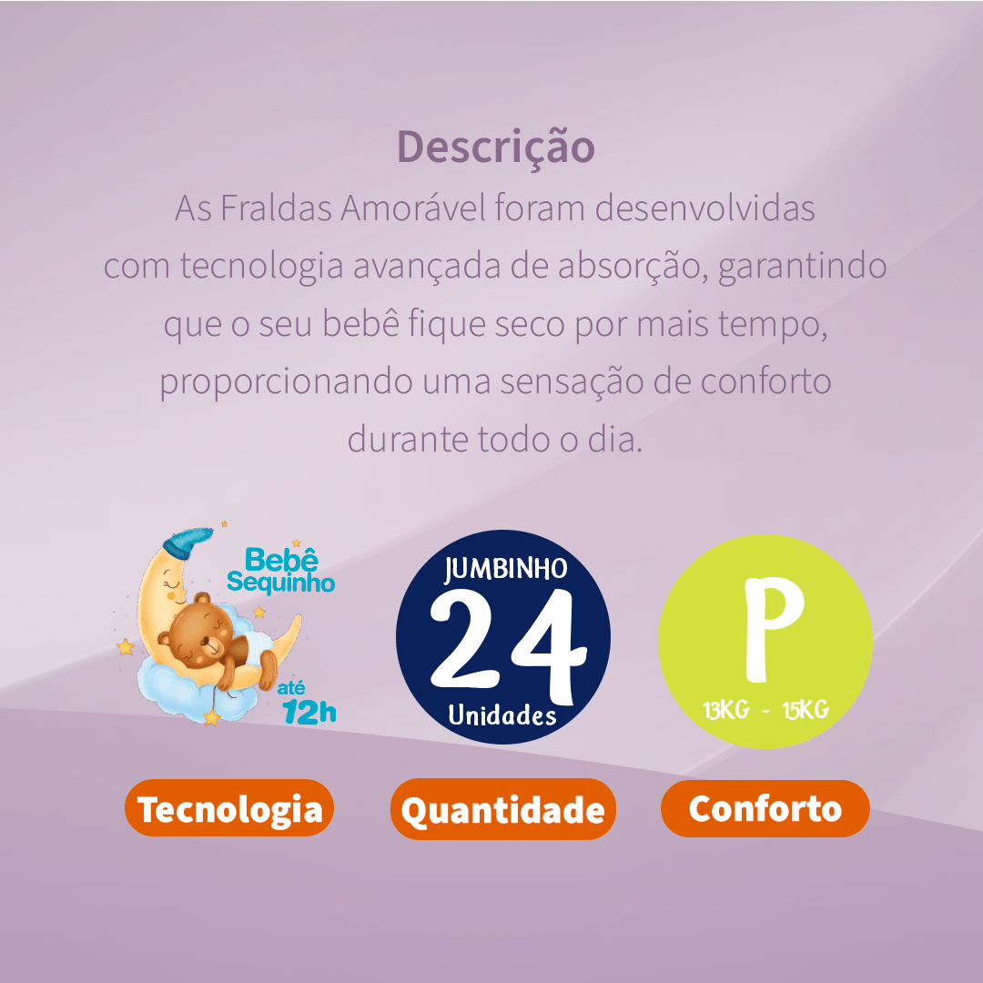 Fralda Amorável P 24 Unidades — foto 4