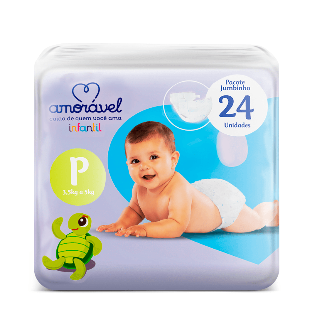Fralda Amorável P 24 Unidades