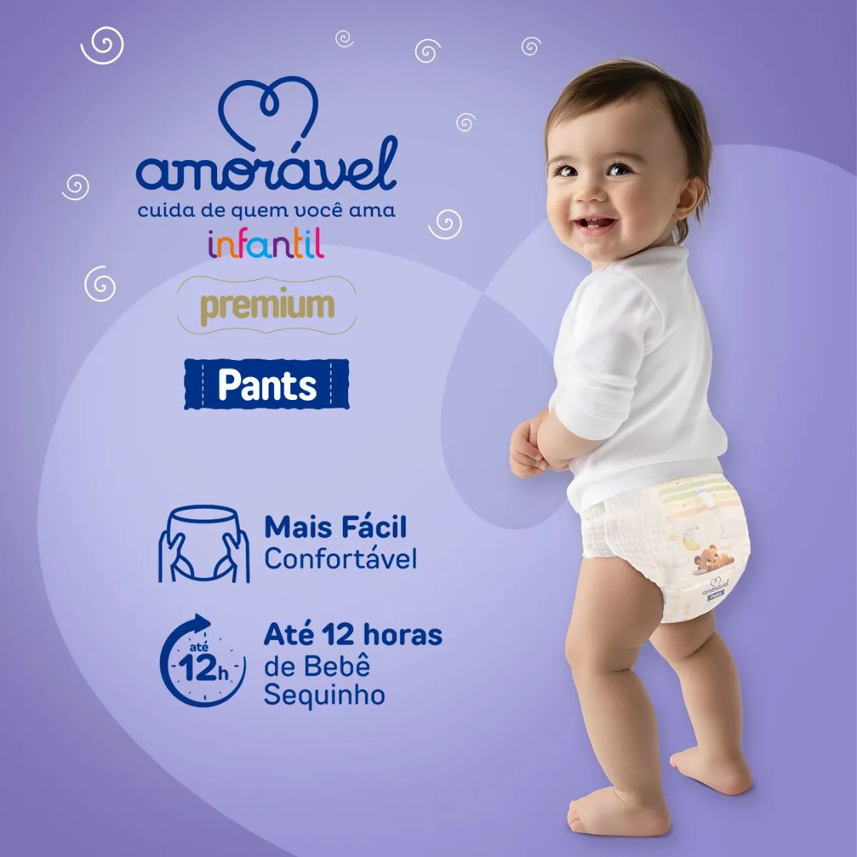 Fralda Amorável Pants M 68 Unidades — foto 3