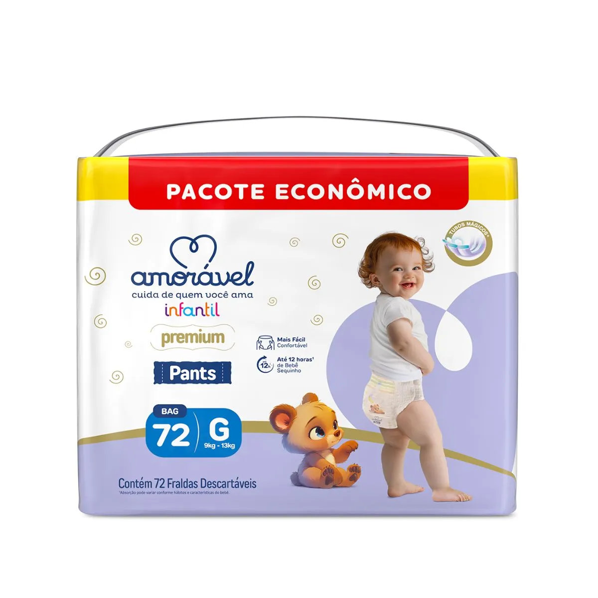 Fralda Amorável Pants Ultrabag G 72 Unidades