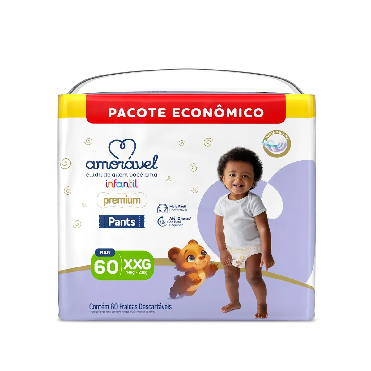 Fralda Amorável Pants Ultrabag Xxg 60 Unidades
