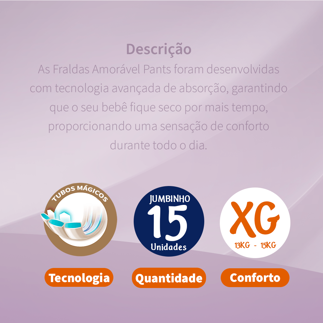 Fralda Amorável Pants XG 15 Unidades — foto 4