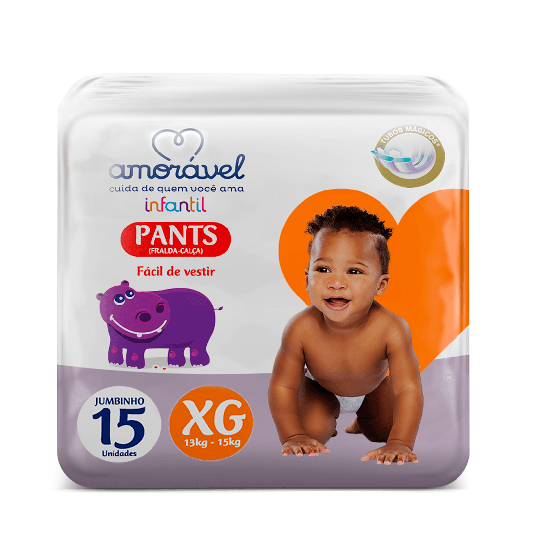 Fralda Amorável Pants XG 15 Unidades