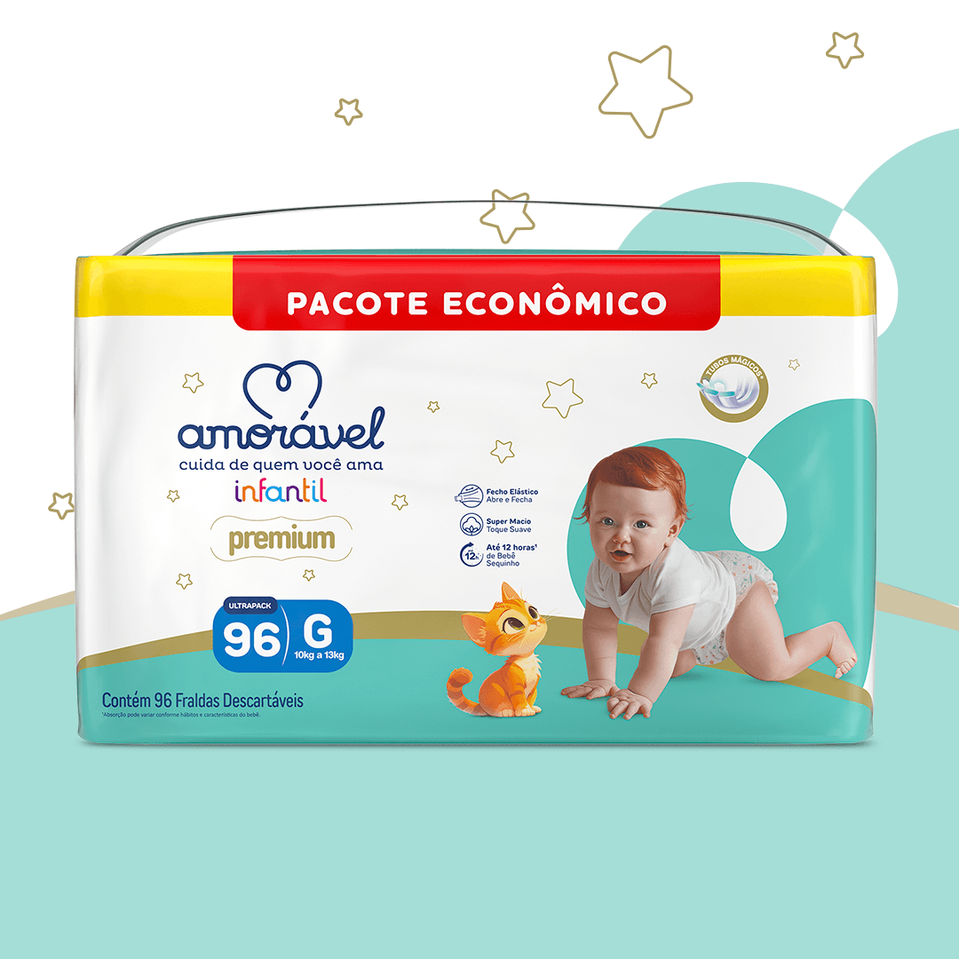 Fralda Amorável Premium Ultrapack G 96 Unidades — foto 2