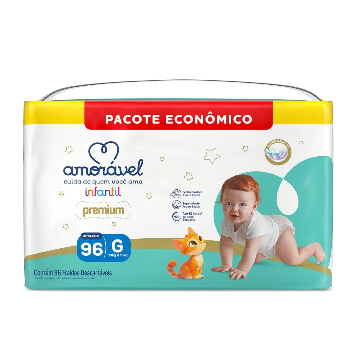 Fralda Amorável Premium Ultrapack G 96 Unidades