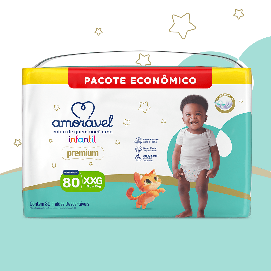 Fralda Amorável Premium Ultrapack Xxg 80 Unidades — foto 2