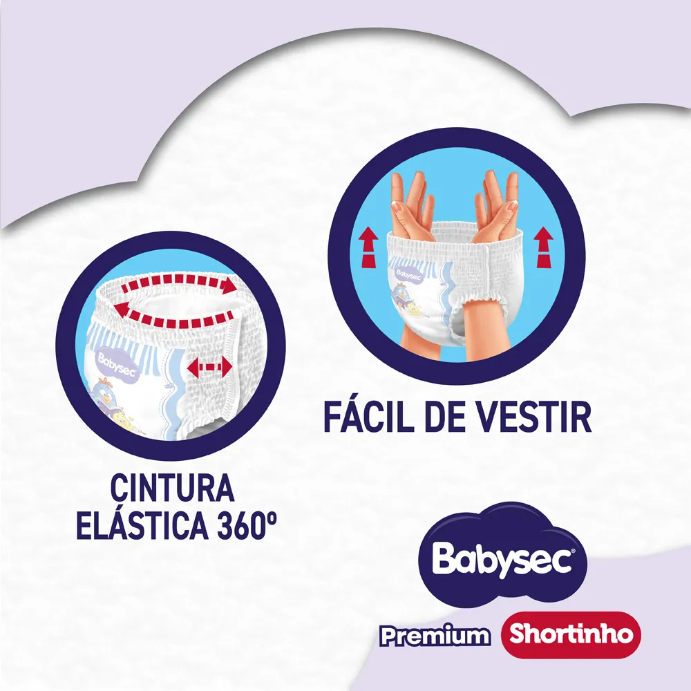 Fralda Babysec Premium Shortinho Galinha Pintadinha M 60 Unidades — foto 5