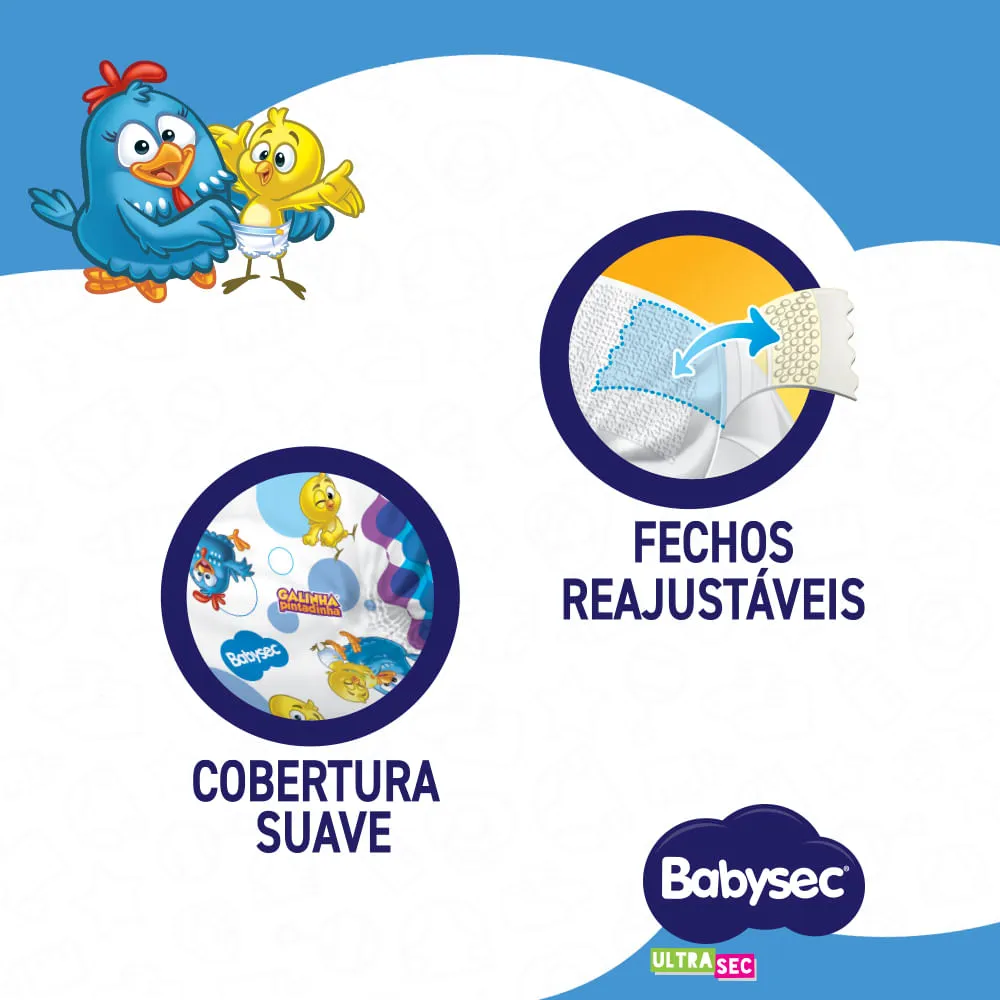 Fralda Babysec Ultrasec Hiper Galinha Pintadinha XXG 52 Unidades — foto 3