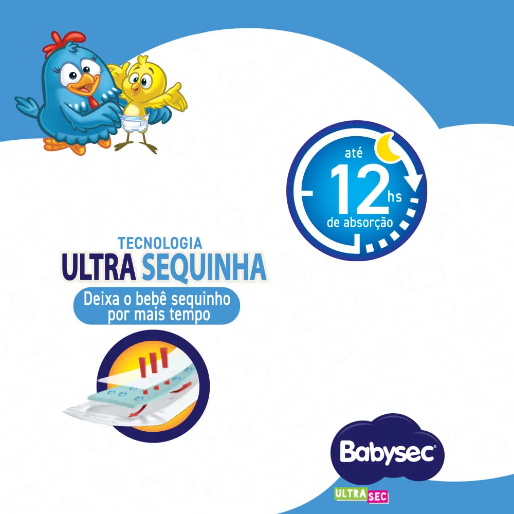 Fralda Babysec Ultrasec Hiper Galinha Pintadinha XXG 52 Unidades — foto 2