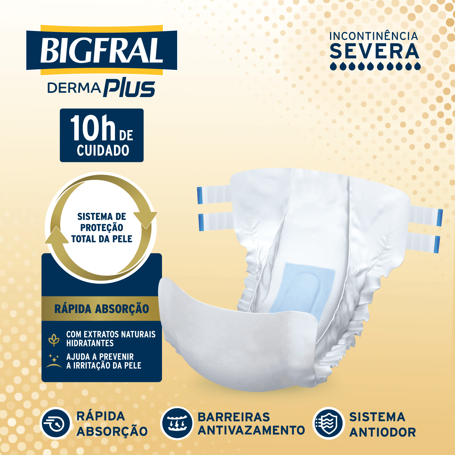 Fralda Bigfral Derma Plus Juvenil 10 Unidades — foto 5