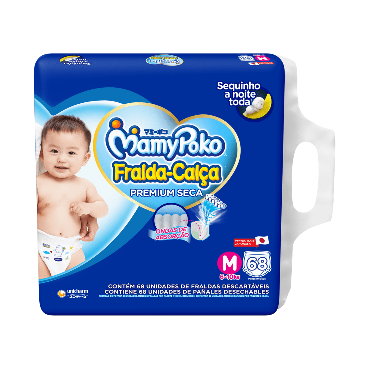 Fralda-Calça MamyPoko Cuidado Real M 68 Unidades