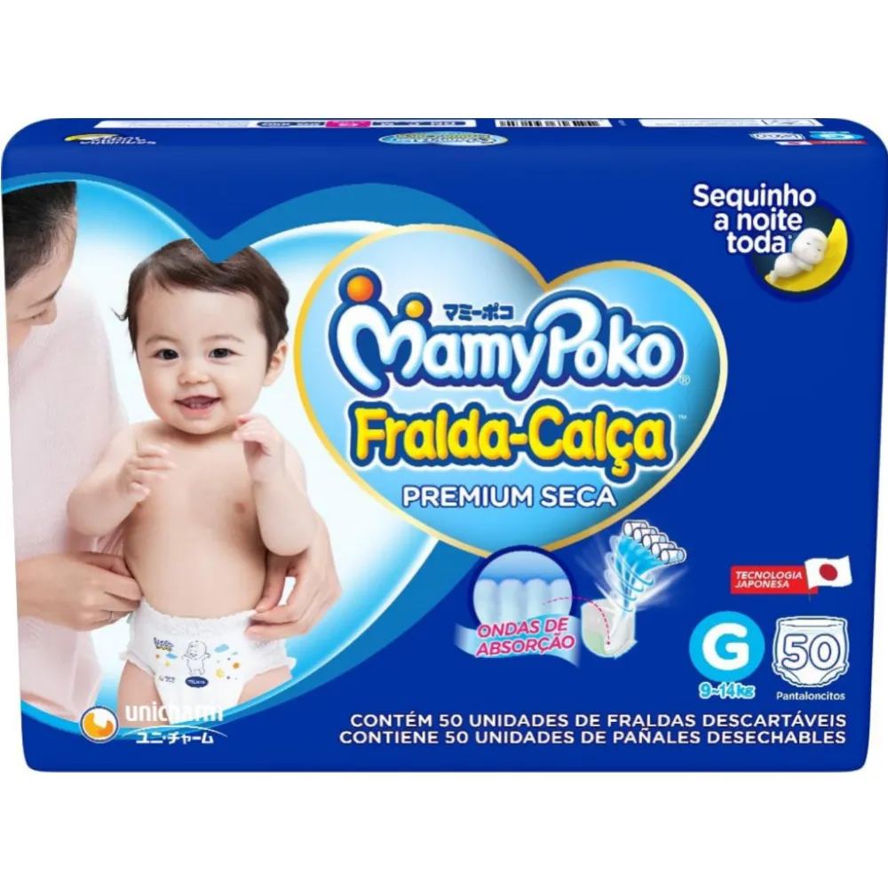 Fralda-Calça MamyPoko Super Seca G 50 Unidades