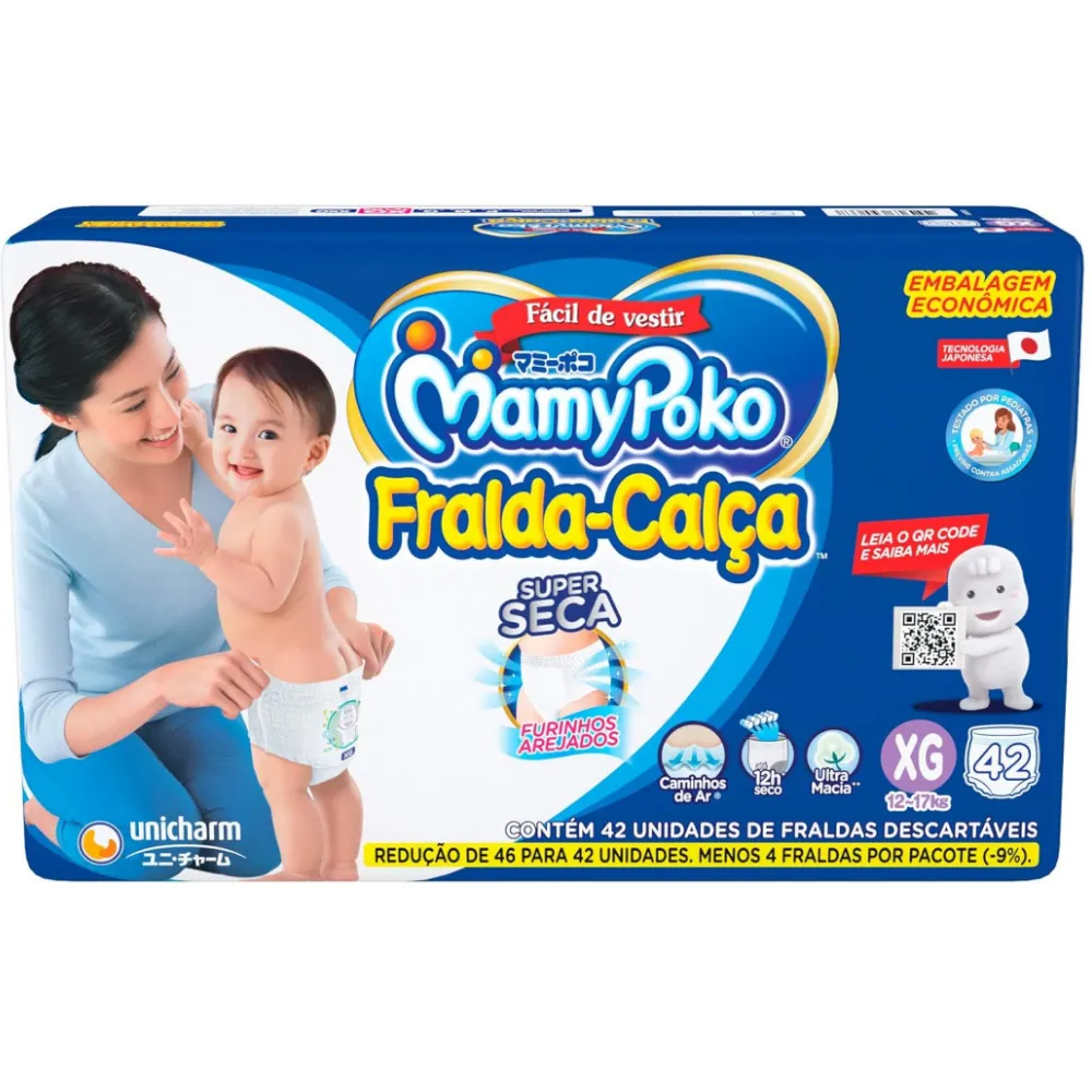 Fralda-Calça MamyPoko Super Seca XG 42 Unidades