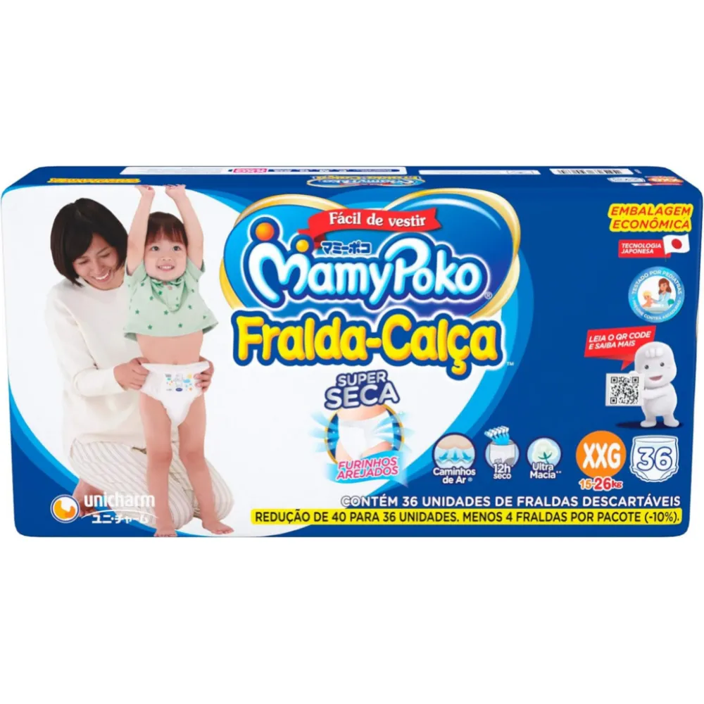 Fralda-Calça MamyPoko Super Seca XXG 36 Unidades