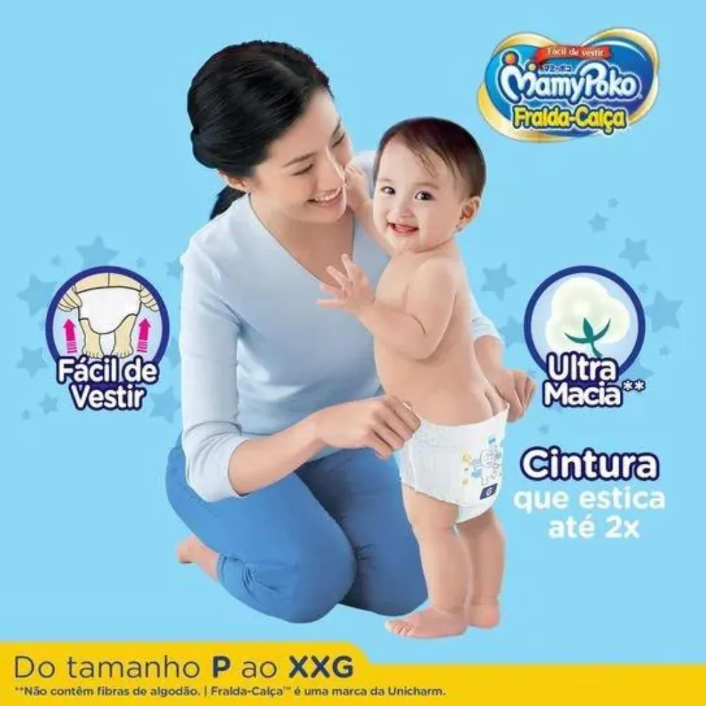 Fralda-Calça MamyPoko Super Seca XXG 36 Unidades — foto 2