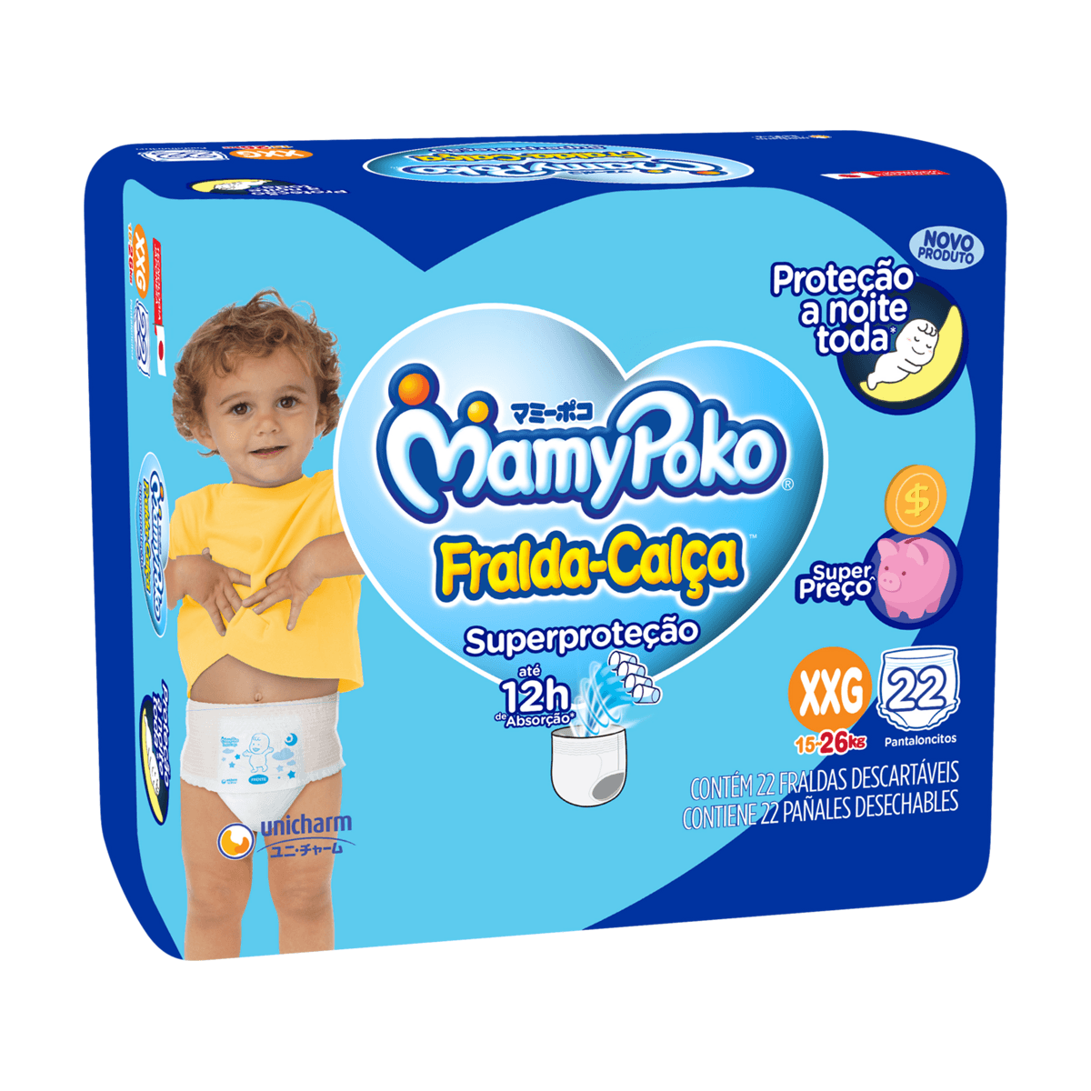 Fralda-Calça MamyPoko Superproteção XXG 22 Unidades