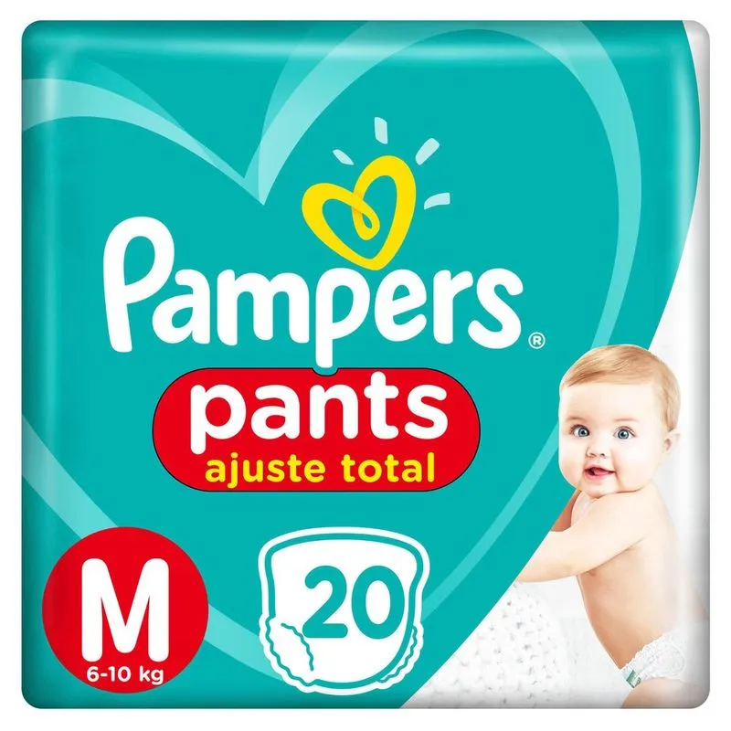 Fralda Confortsec Pants Pampers - Pacotão Tamanho M - 20 Unidades
