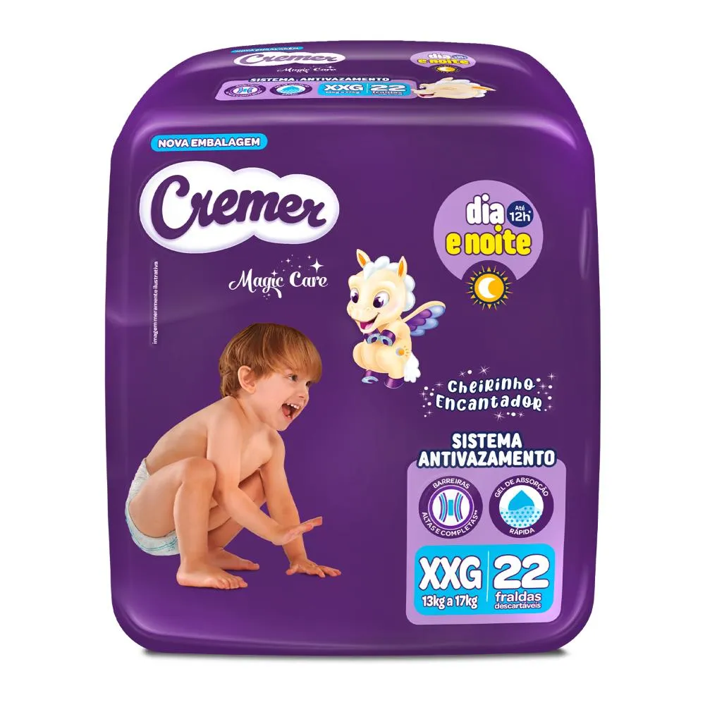 Fralda Cremer Econômica Tamanho XXG - 22 Unidades — foto 4