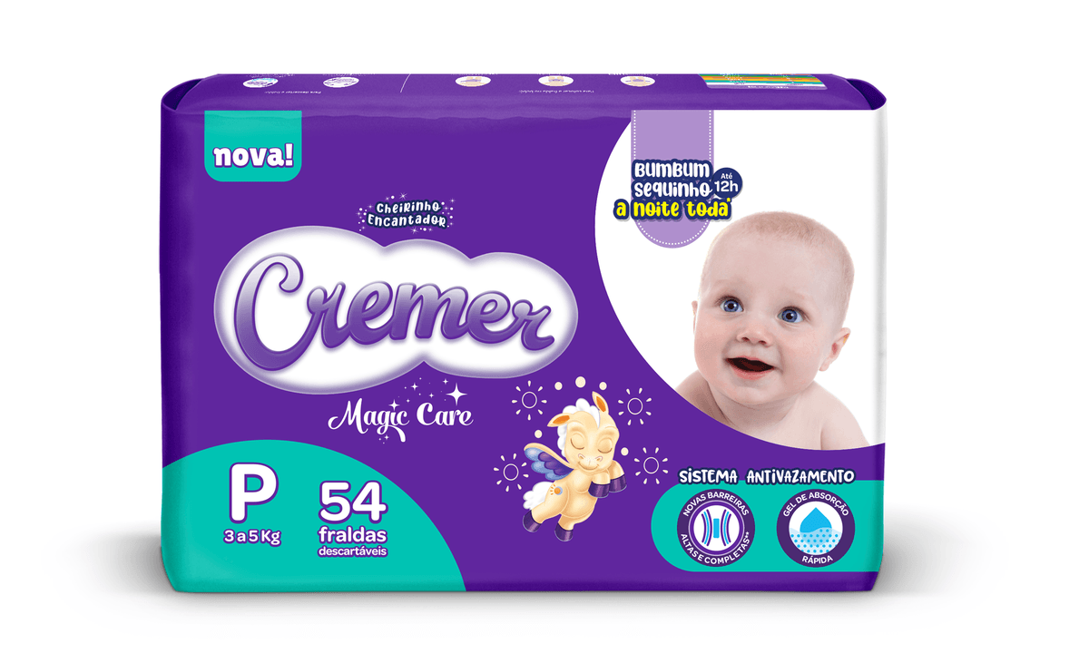 Fralda Cremer Magic Care Dia e Noite P 54 Unidades