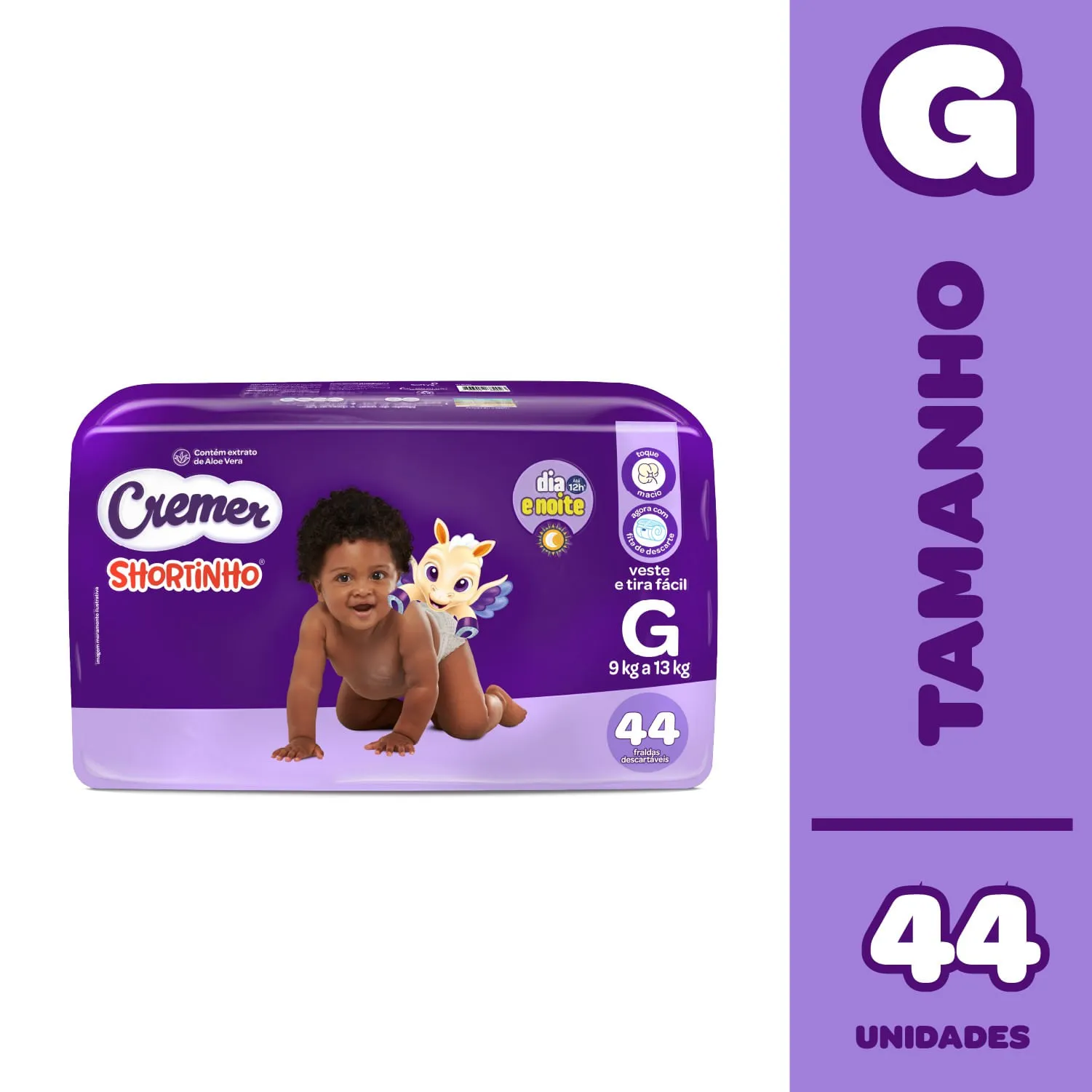 Fralda Cremer Shortinho Dia E Noite G 44 Unidades
