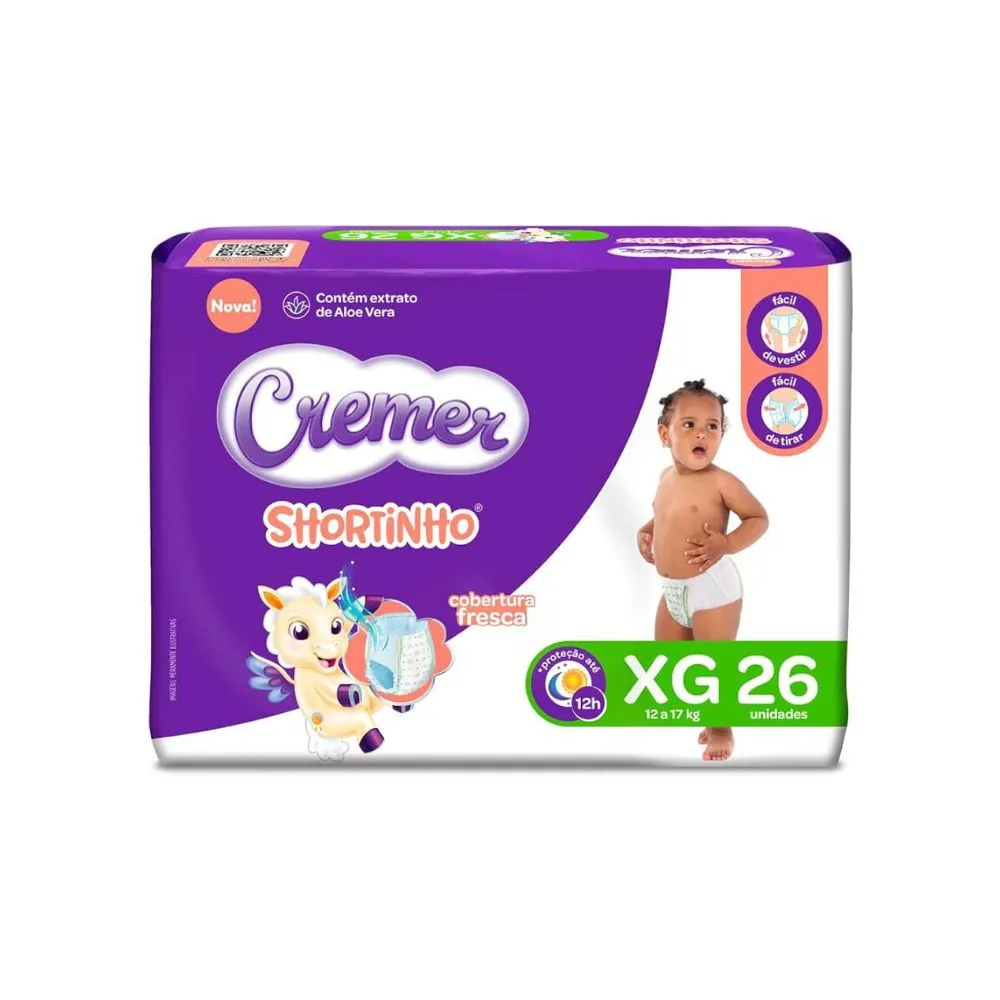 Fralda Cremer Shortinho XG 26 Unidades