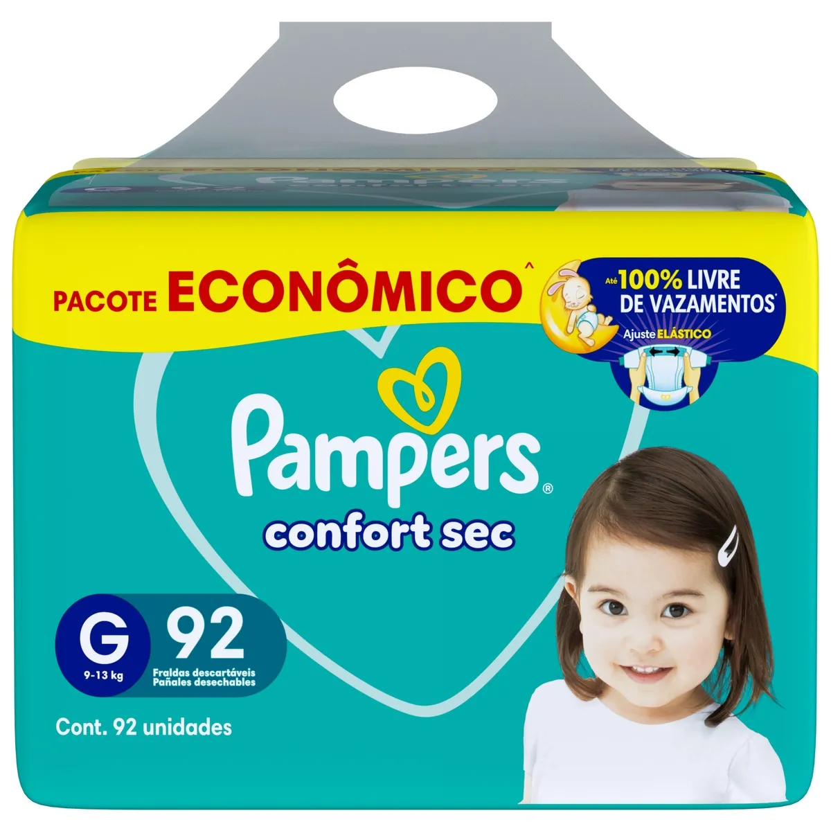 Fralda Descartável Infantil Pampers Confort Sec G 92 Unidades — foto 8
