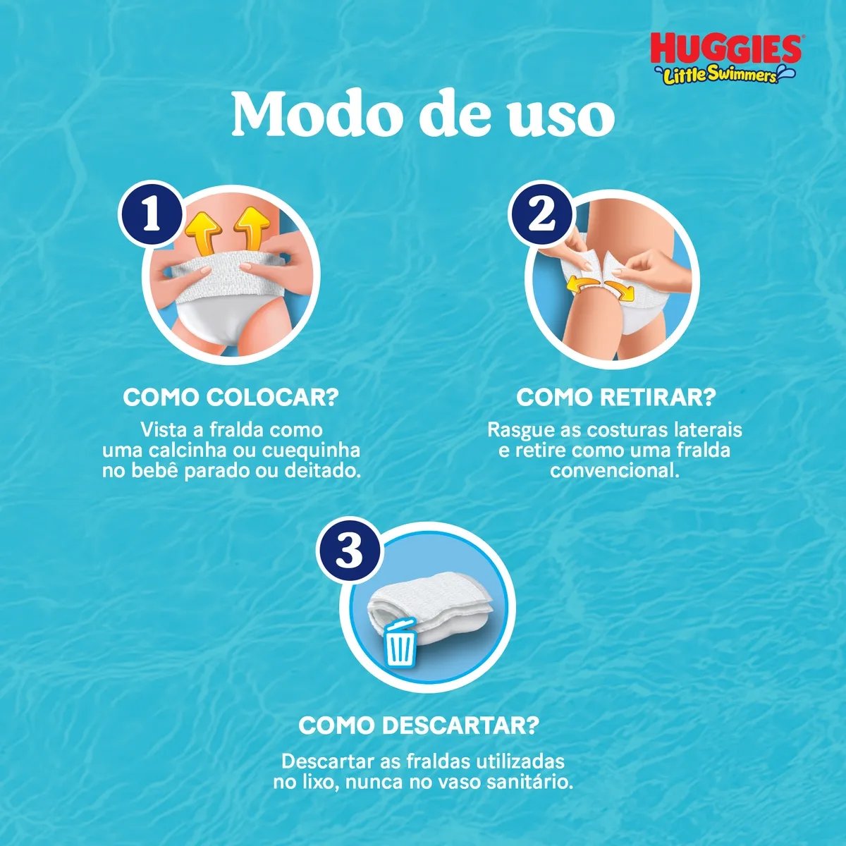 Fralda Huggies Little Swimmers M/G 10 Un — foto 6