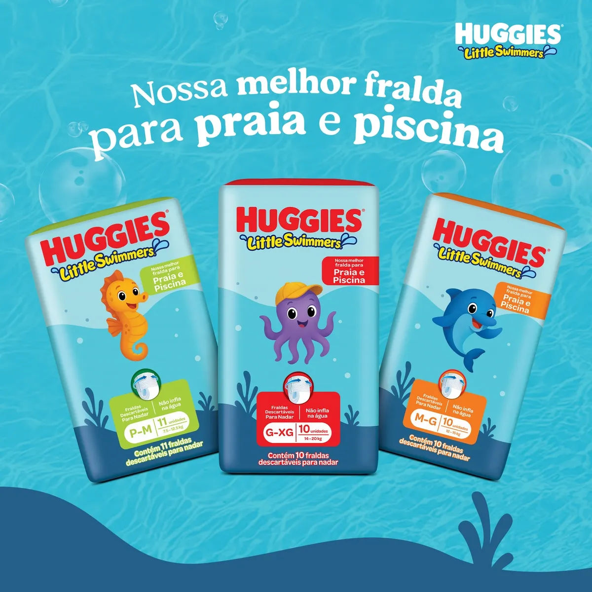Fralda Huggies Little Swimmers M/G 10 Un — foto 7