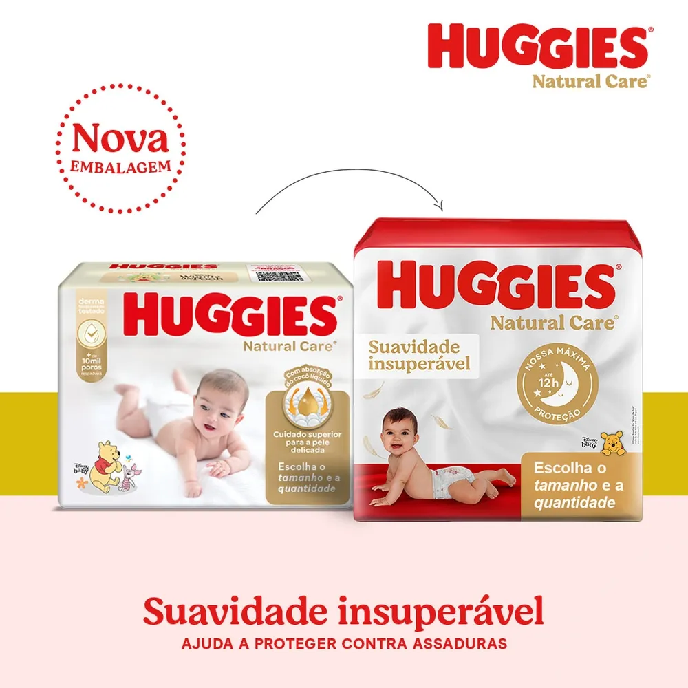 Fralda Huggies Natural Care M 32 Unidades — foto 2