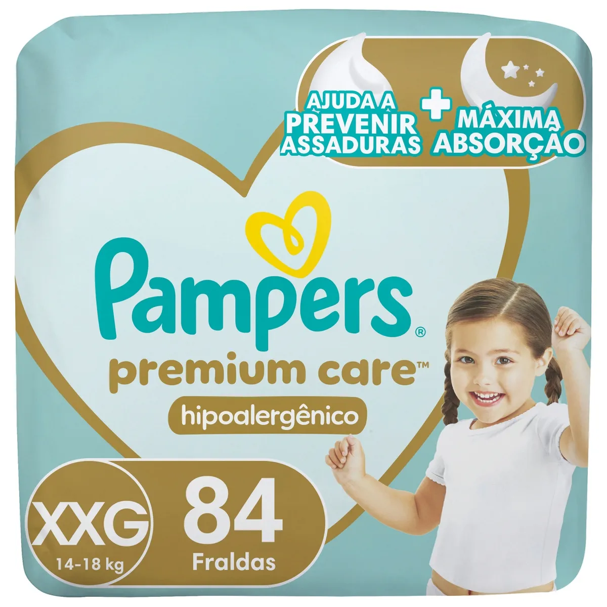 Fralda Infantil Pampers Premium Care Xxg 84 Unidades