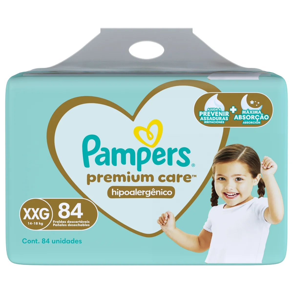 Fralda Infantil Pampers Premium Care Xxg 84 Unidades — foto 8
