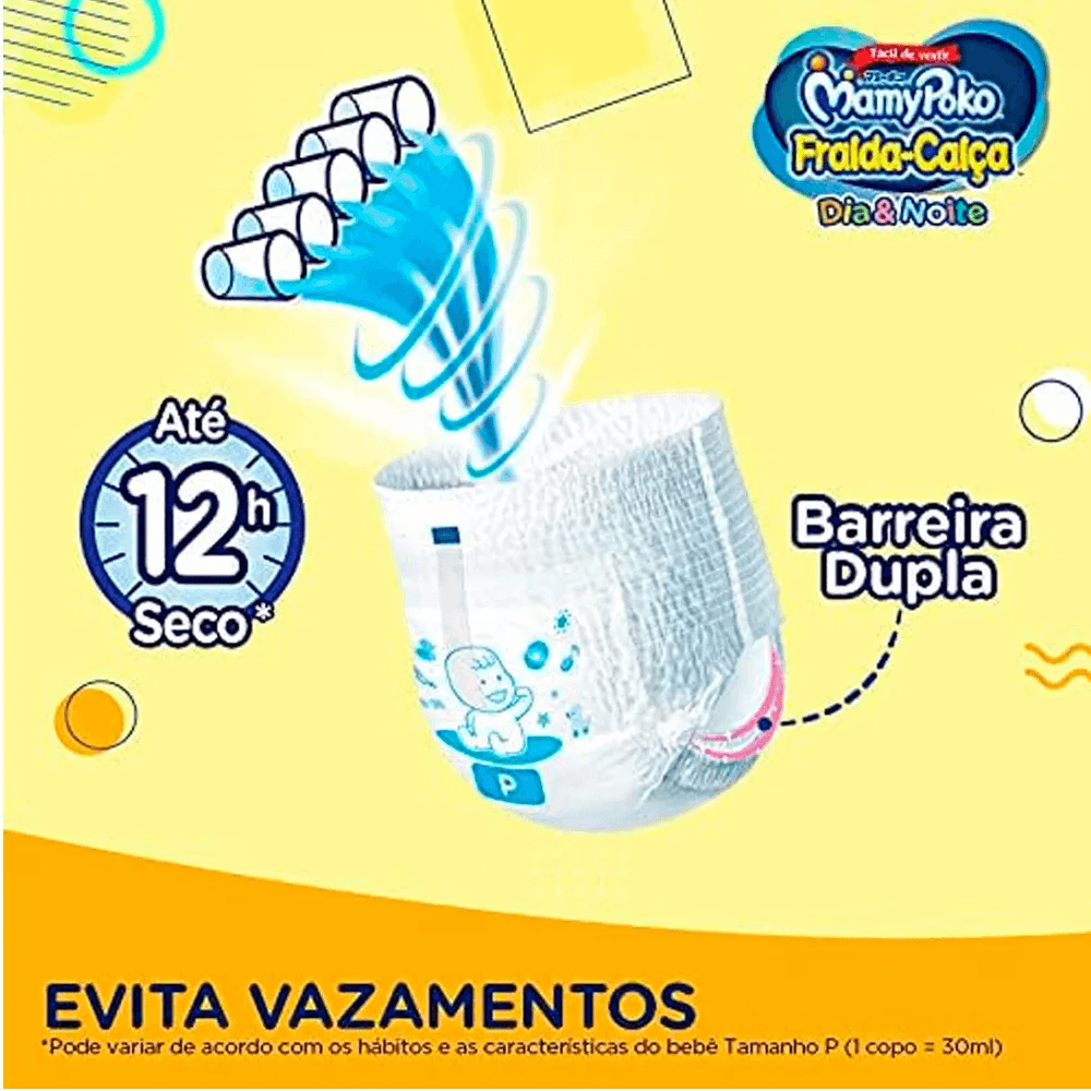 Fralda Mamypoko Calca Dia/Noite Hiper M/68 — foto 3