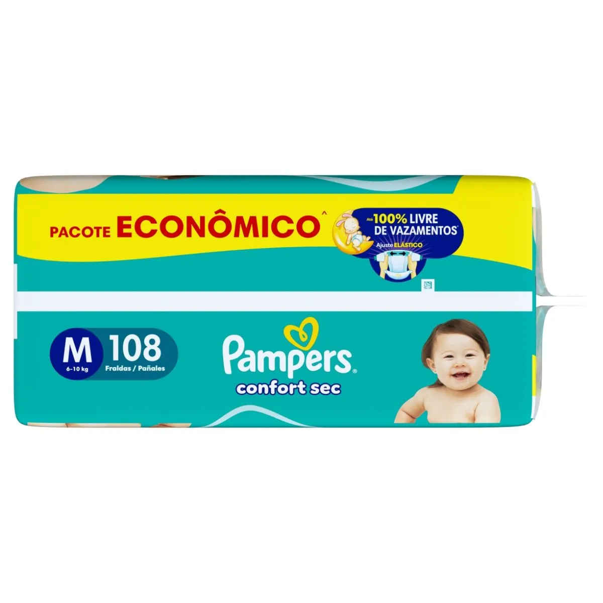 Fralda Pampers Confort Sec M 108 Unidades — foto 3