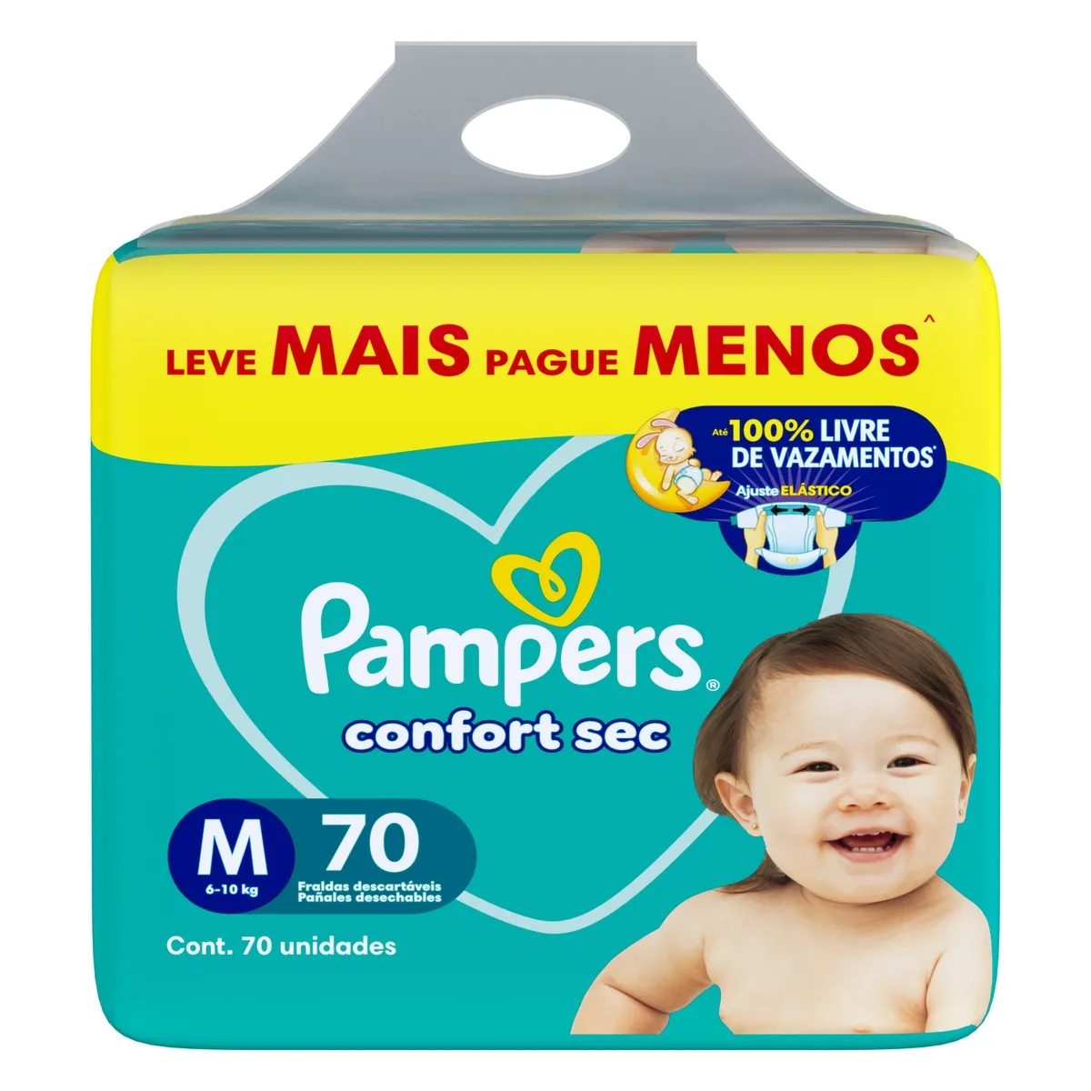 Fralda Pampers Confort Sec M 70 Unidades — foto 8