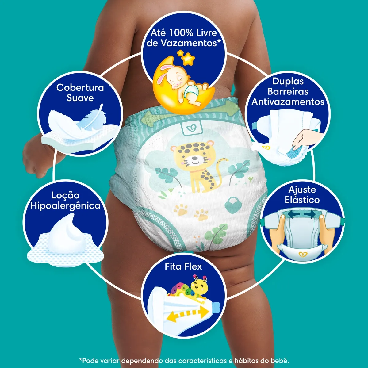 Fralda Pampers Confort Sec M 70 Unidades — foto 2