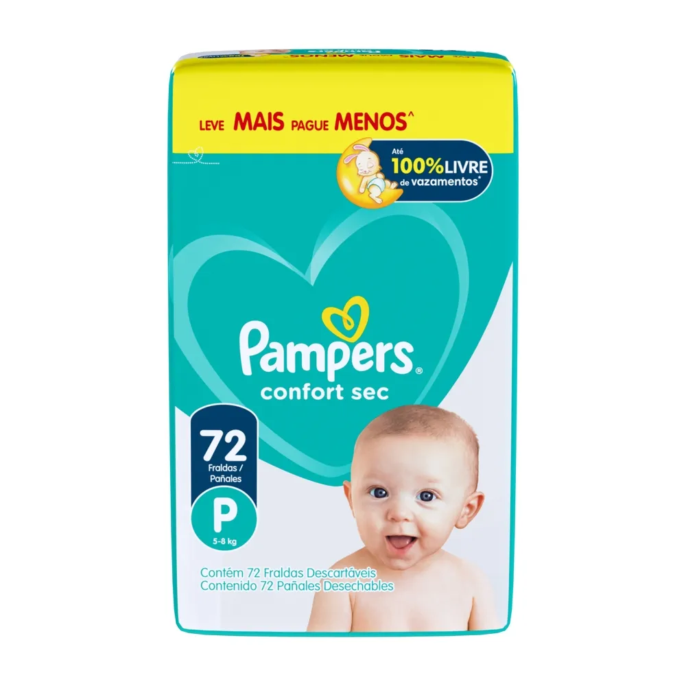 Fralda Pampers Confort Sec P 72 Unidades — foto 11