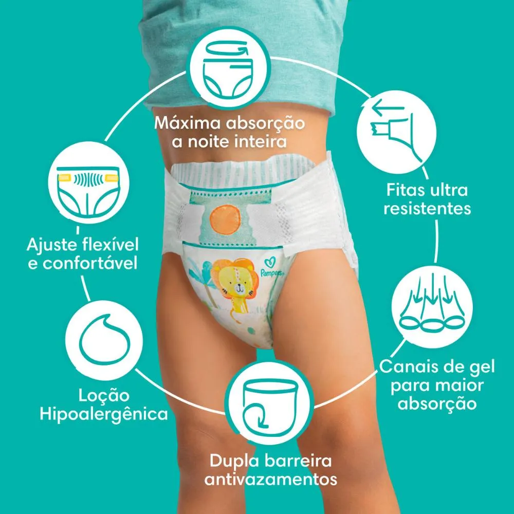 Fralda Pampers Confort Sec Tamanho XXXG - 24 Unidades — foto 3