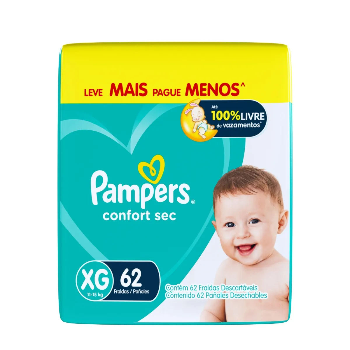 Fralda Pampers Confort Sec XG 62 Unidades — foto 11