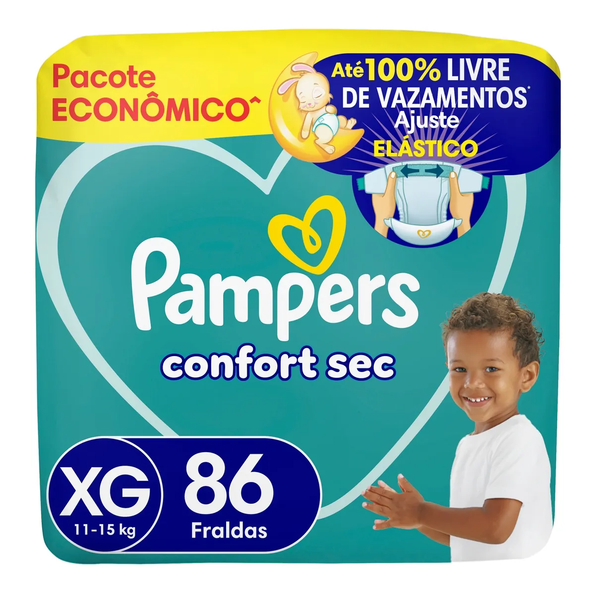 Fralda Pampers Confort Sec Xg 86 Unidades