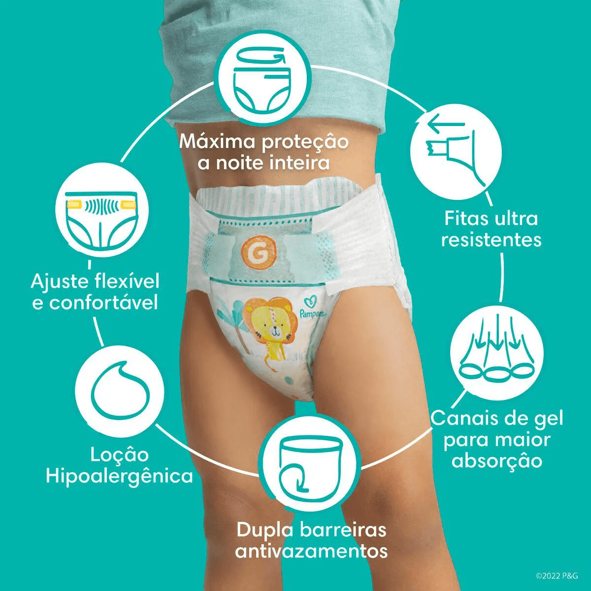 Fralda Pampers Confort Sec Xg Com 54 Unidades — foto 2