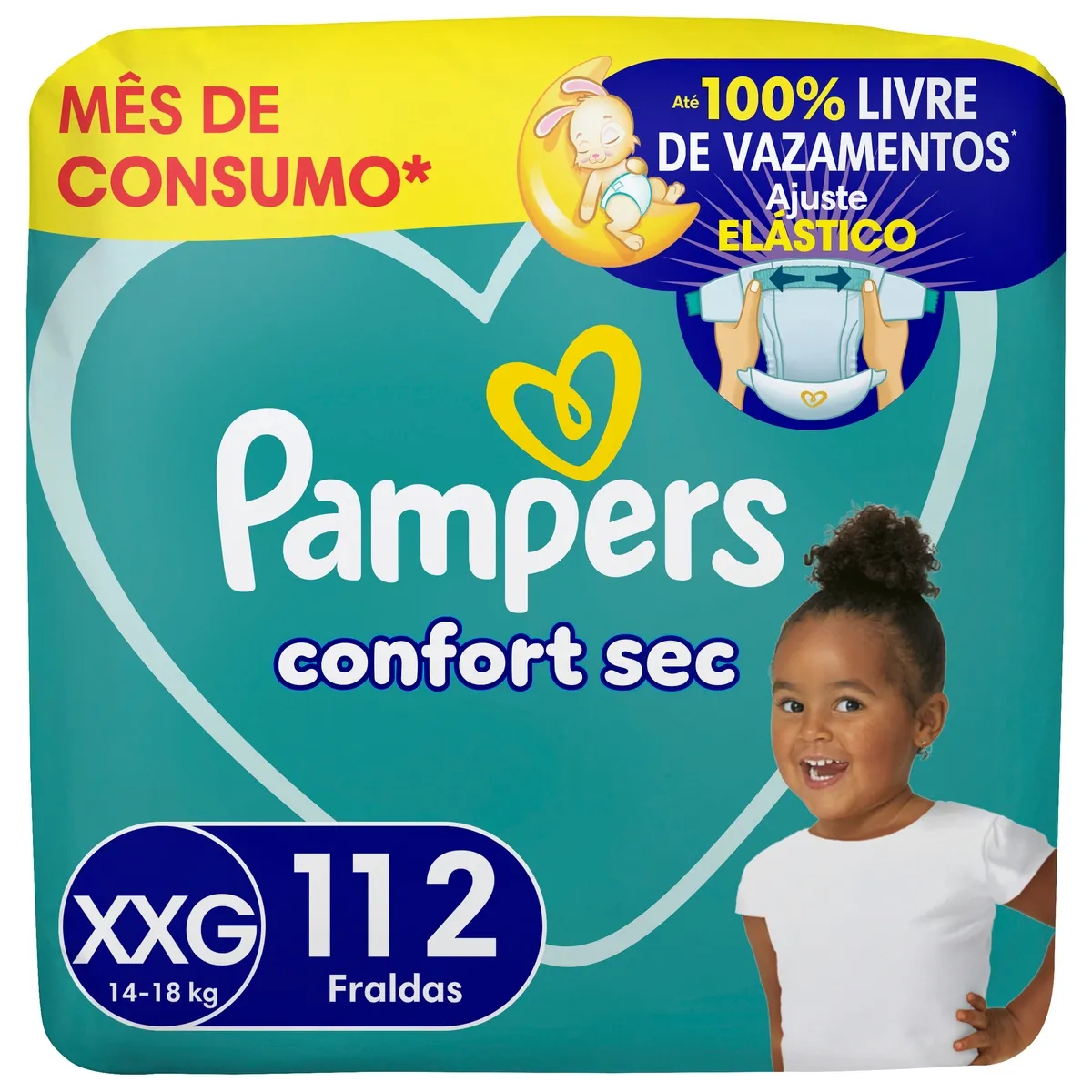 Fralda Pampers Confort Sec XXG 112 Unidades